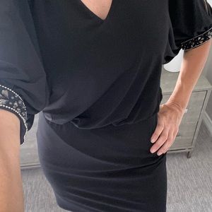 Knit black dress